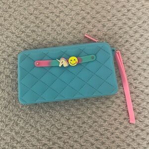 Neon Blue Wristlet